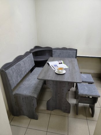 Кухонный уголок Миссия с полкой ткань в Игарке - mebel154.com