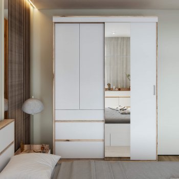 Шкаф-купе Брауни 1.5м в Игарке - mebel154.com