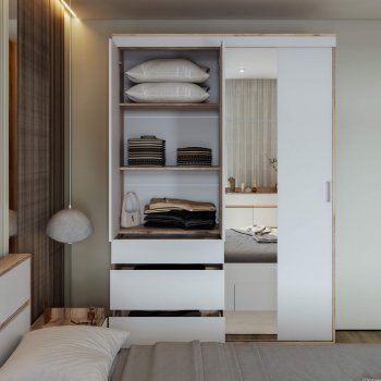 Шкаф-купе Брауни 1.5м в Игарке - mebel154.com