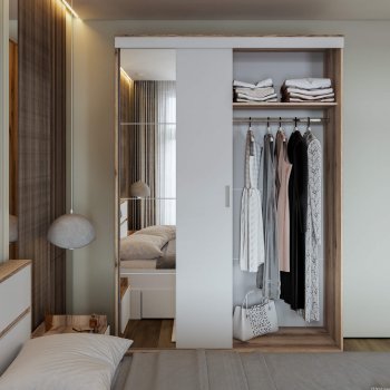 Шкаф-купе Брауни 1.5м в Игарке - mebel154.com