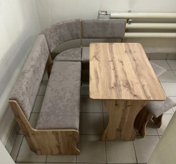 Кухонный уголок Миссия V велюр (дуб вотан) в Игарке - mebel154.com