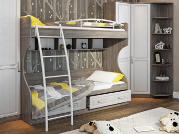 Кровать Прованс с металлической лестницей ТД-223.11.01 в Игарке - mebel154.com