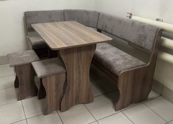 Кухонный уголок Миссия  V велюр(коричневый) в Игарке - mebel154.com