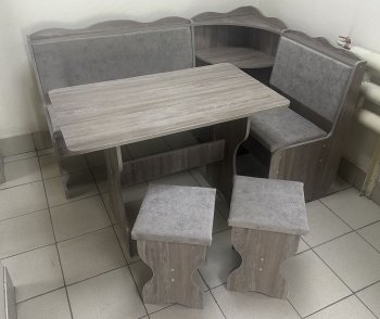 Кухонный уголок Миссия с полкой, ткань(локи) в Игарке - mebel154.com
