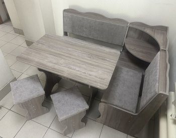 Кухонный уголок Миссия с полкой, ткань(локи) в Игарке - mebel154.com