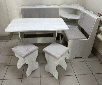 Кухонный уголок Миссия с полкой ткань в Игарке - mebel154.com