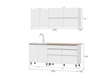 Кухня Одри СИМПЛ  2м в Игарке - mebel154.com