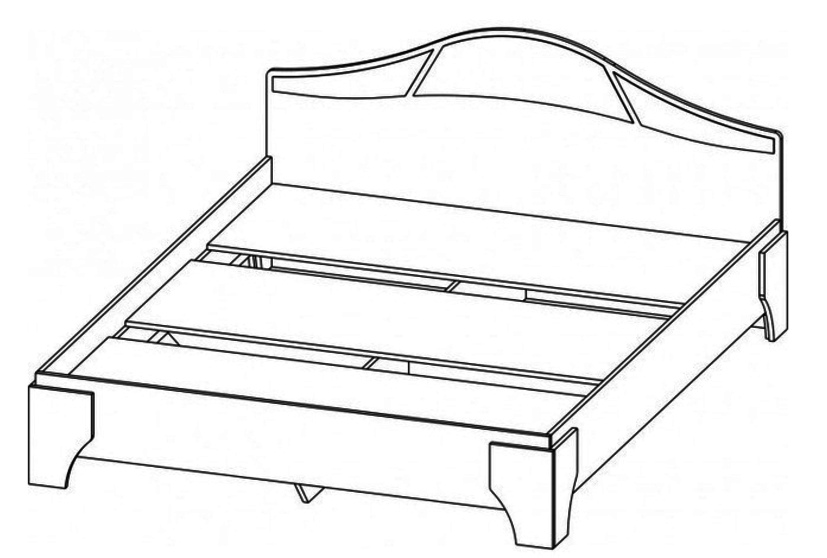Кровать  1400 Лагуна-5(основание-щит) в Игарке - mebel154.com