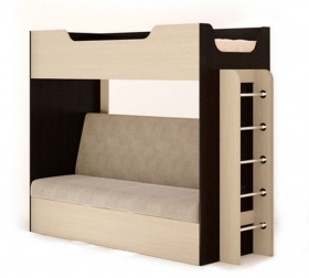 Кровать двухъярусная с диваном в Игарке - mebel154.com