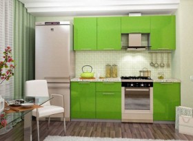 Кухня Олива зеленый металлик модульная в Игарке - mebel154.com