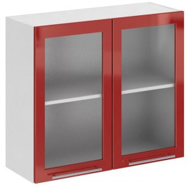 Олива ПС 800 шкаф верхний стекло в Игарке - mebel154.com