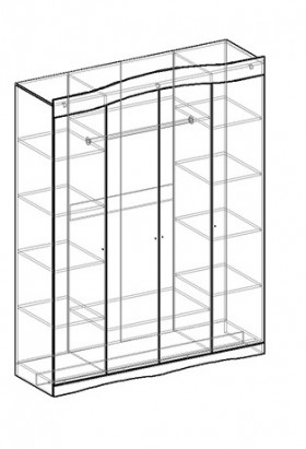 Шарлота шкаф 4-х створчатый в Игарке - mebel154.com