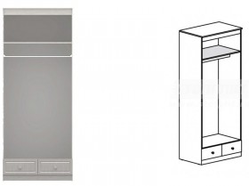 Шкаф 2-х дверный Амалия СБ-990 в Игарке - mebel154.com
