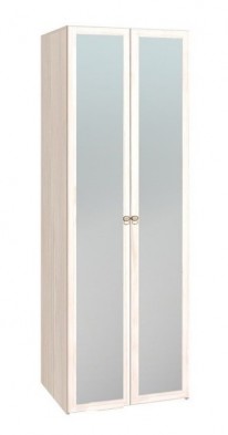 Шкаф для одежды 2-х дверный с зеркалом 54-2 Бриз в Игарке - mebel154.com