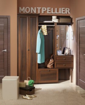 Шкаф-пенал для одежды и белья 3 Montpellier в Игарке - mebel154.com