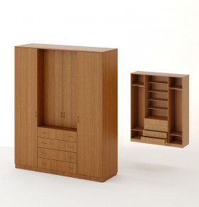 Шкаф распашной 4-х створчатый с 2 ящиками в Игарке - mebel154.com
