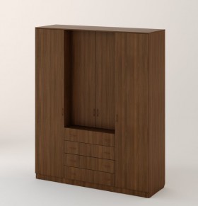 Шкаф распашной 4-х створчатый с 2 ящиками в Игарке - mebel154.com