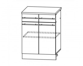 Скала С2Я 600 шкаф нижний с ящиками в Игарке - mebel154.com