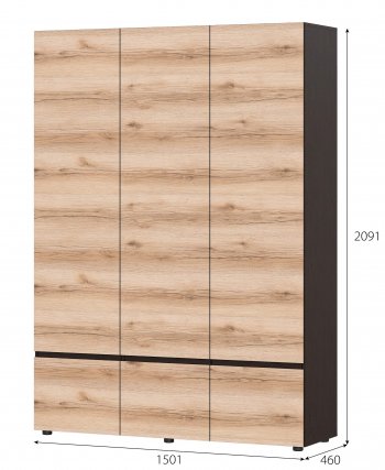 Шкаф 3-х Берген в Игарке - mebel154.com